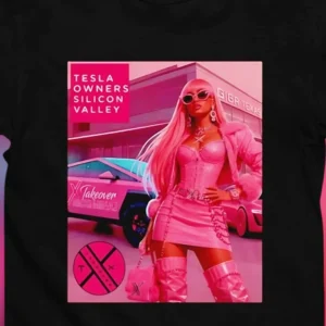 Tesla Owners Silicon Valley Giga Texas X Takeover Tee, Nicki Minaj Pink Cybertruck Graphic Shirt for Fans