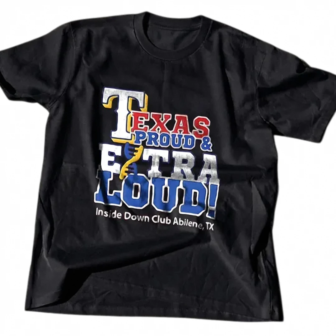 Texas Proud Extra Loud Tee Down Club Abilene TX Awareness Gr — Los Angeles Texas Proud Extra Loud Tee Down Club Abilene TX Awareness Graphic Shirt available at our Los Angeles warehouse