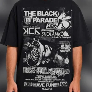 The Black Parade 2026 Tour Tee Vintage Emo Rock Concert Graphic Shirt for Alternative Music Fans