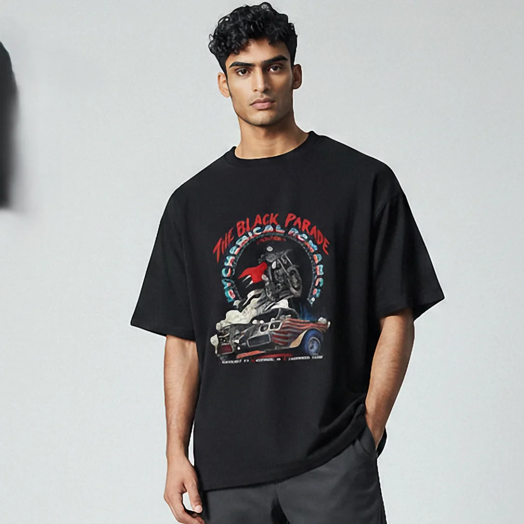 The Black Parade Psychical Romance Tee Vintage Rock Graphic T-Shirt for Music Fans available at our Los Angeles warehouse