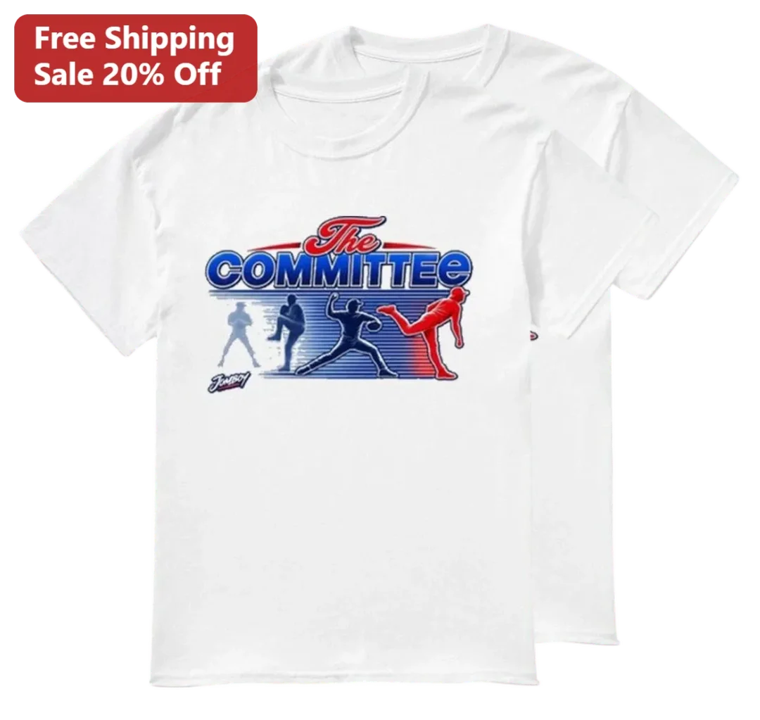 The Committee Tee Vintage Baseball Pitcher Silhouette Shirt Gift for Baseball Fans and MLB Enthusias available at our Los Angeles warehouse