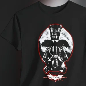 The Dark Knight Rises Bane Mask Graphic Tee Vintage Retro Movie Fan Shirt