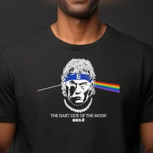 The Dart Side of the Moon Luke Humphries Tee Funny Darts Parody Graphic Shirt Gift for Darts Fans