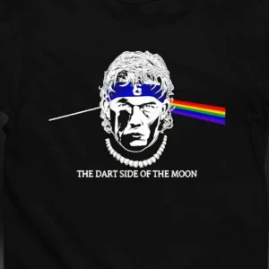 The Dart Side of the Moon Tee Luke Humphries Darts Player Retro Rock Parody Graphic Shirt