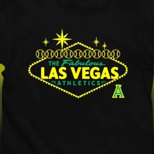 The Fabulous Las Vegas Athletics Tee Retro Vegas Baseball Sign Graphic T-Shirt