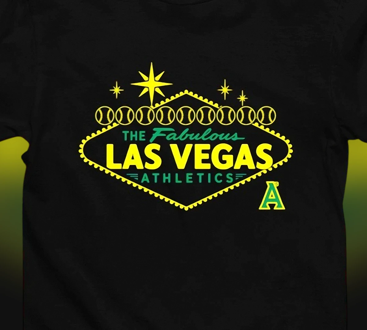 The Fabulous Las Vegas Athletics Tee Retro Vegas Baseball Sign Graphic T-Shirt