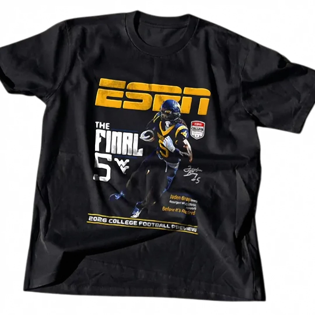 The Final 5 2026 College Football Preview Tee, Jaden Bray Sp — Los Angeles The Final 5 2026 College Football Preview Tee, Jaden Bray Sports Graphic T-Shirt for Fans available at our Los Angeles warehouse
