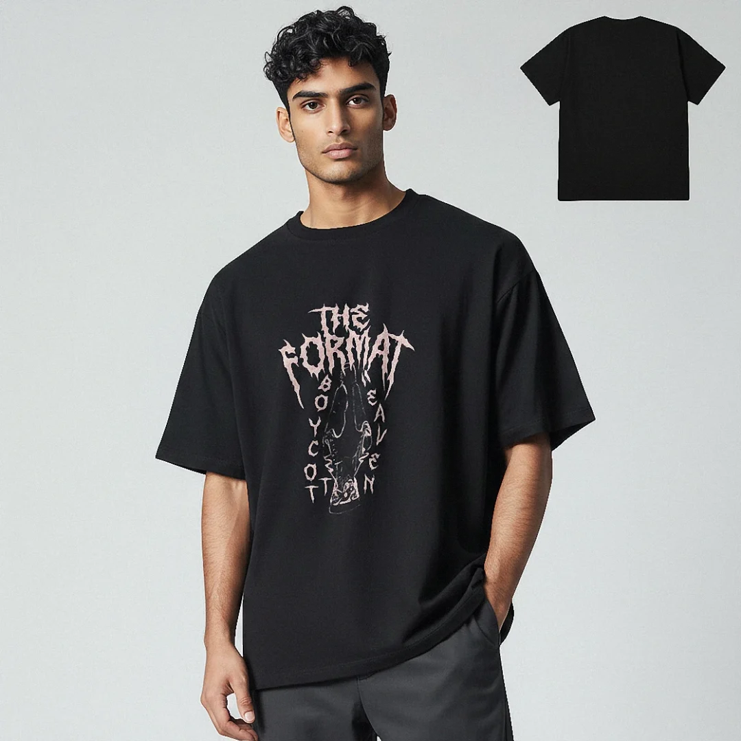 The Format Boycott Heaven Tee Heavyweight Gothic Indie Rock Band Tour Shirt available at our Los Angeles warehouse