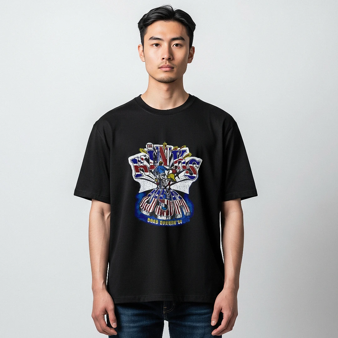 The Kinks USA Road Runners '84 Tee Vintage Rock Band Graphic — Los Angeles The Kinks USA Road Runners '84 Tee Vintage Rock Band Graphic T-Shirt for Classic Music Fans available at our Los Angeles warehouse
