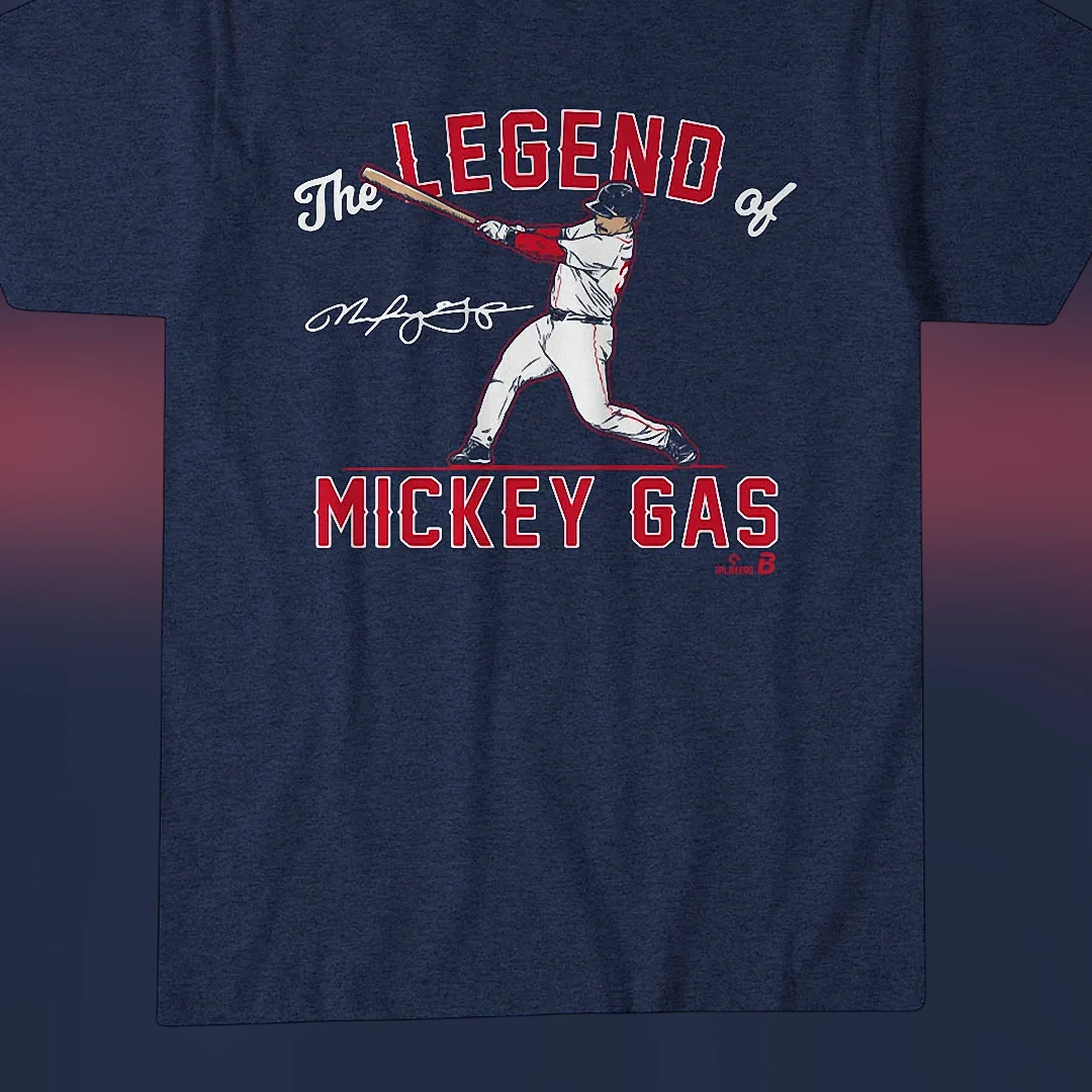 The Legend of Mickey Gas Tee, Vintage Baseball Player Graphi — Los Angeles The Legend of Mickey Gas Tee, Vintage Baseball Player Graphic T-Shirt Gift for Sports Fans available at our Los Angeles warehouse