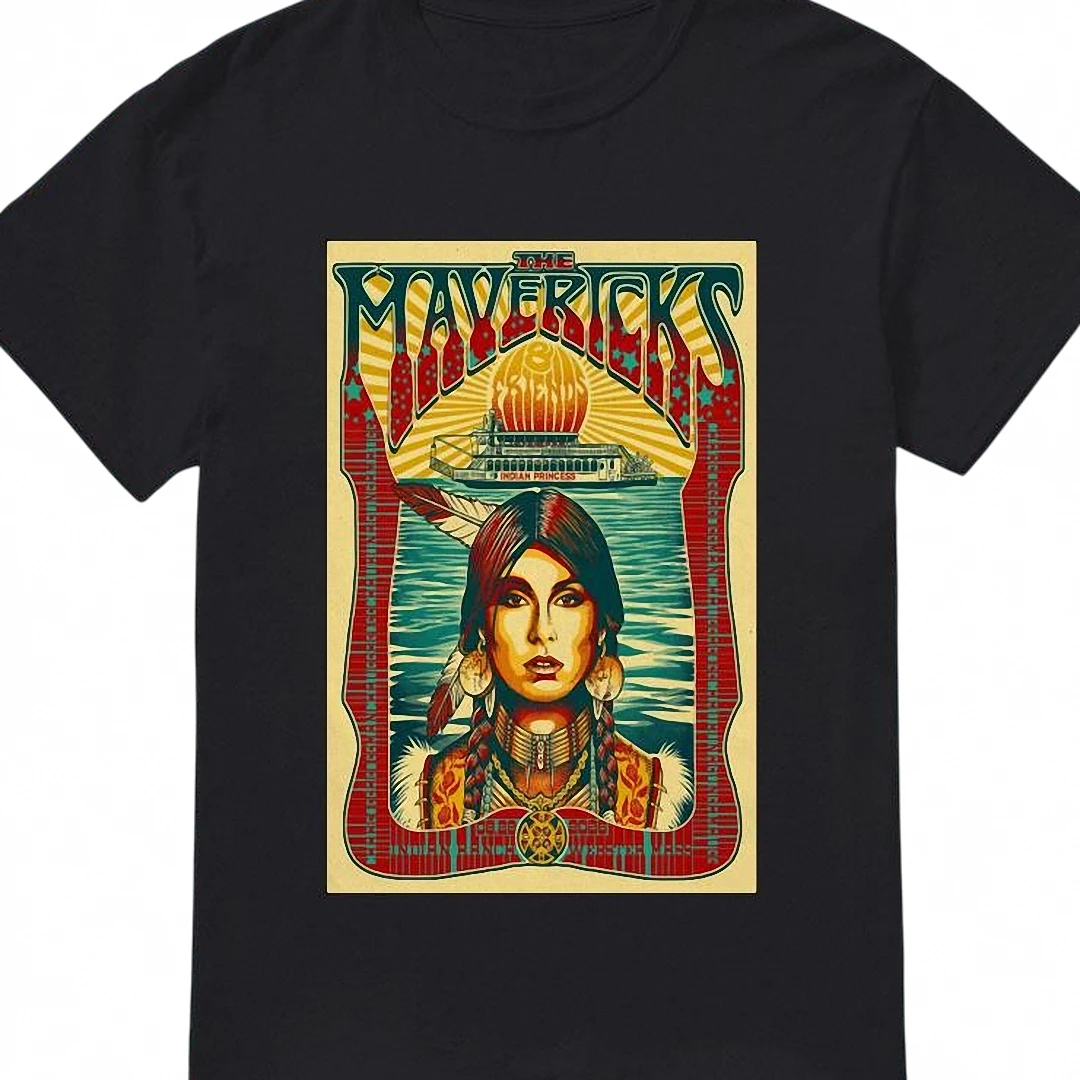 The Mavericks and Friends Vintage Concert Poster Tee, Retro — Los Angeles The Mavericks and Friends Vintage Concert Poster Tee, Retro Band Merch Graphic Shirt Gift for Music available at our Los Angeles warehouse