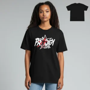 The Prodigy Girl Graphic Tee, Retro Streetwear Music Aesthetic T-Shirt, Edgy Concert Fan Shirt Gift available at our Los Angeles warehouse