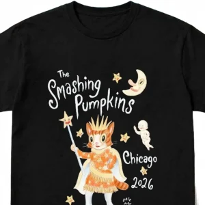 The Smashing Pumpkins Chicago 2026 Tee Alternative Rock Band Concert Graphic T-Shirt