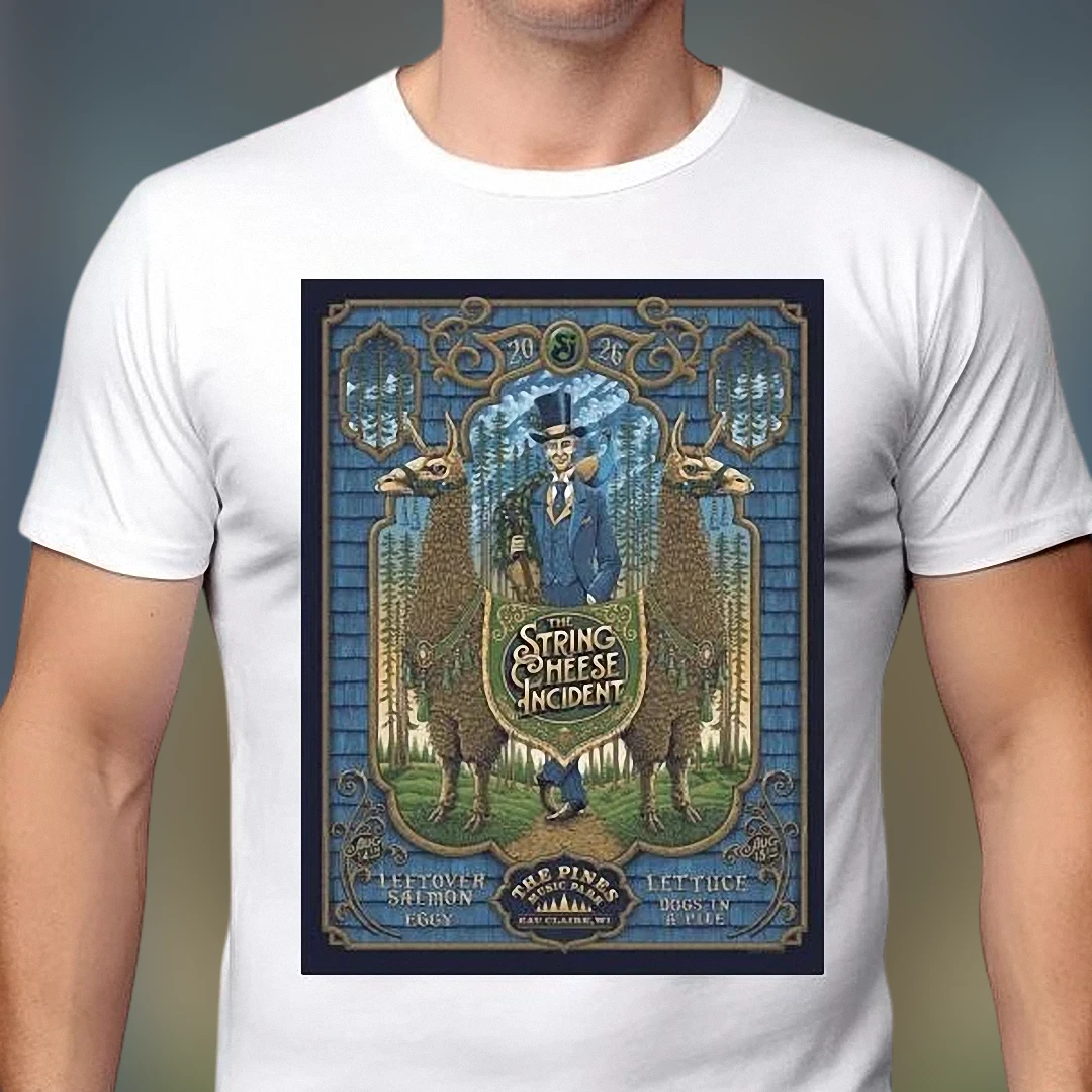 The String Cheese Incident Concert Poster Tee Vintage Jam Band Music Festival Graphic T-Shirt Fan Merch Gift