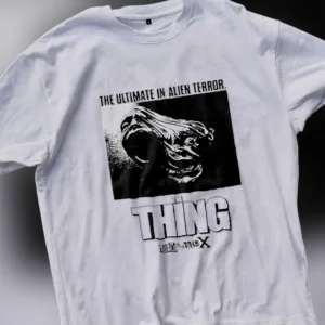 The Thing Tee Ultimate in Alien Terror Vintage Horror Movie Graphic Shirt available at our Los Angeles warehouse