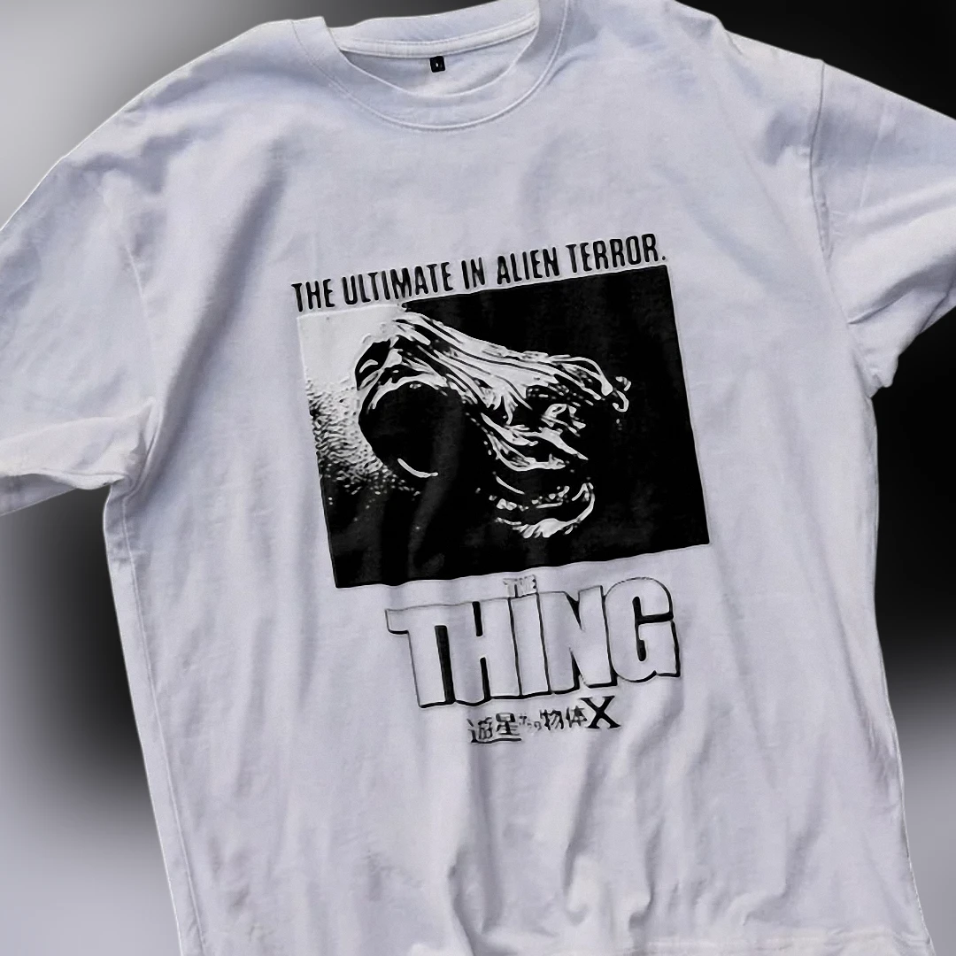 The Thing Tee Ultimate in Alien Terror Vintage Horror Movie Graphic Shirt available at our Los Angeles warehouse