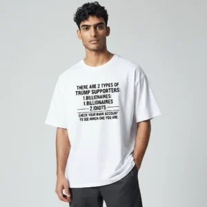 There Are 2 Types Of Trump Supporters Tee Funny Political Anti Trump Slogan Graphic T-Shirt available at our Los Angeles warehouse