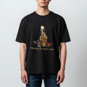 There Is Only One Tee Celestial Gold Hand Graphic T-Shirt for Men and Women available at our Los Angeles warehouse