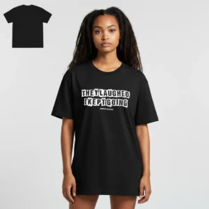 They Laughed I Kept Going Tee Jarren Duran Motivational Quote Graphic T-Shirt for Sports Fans available at our Los Angeles warehouse