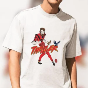 Thiller Michael Jackson Parody Graphic Tee, Funny Pop Culture Dance Retro Music Shirt for Fans