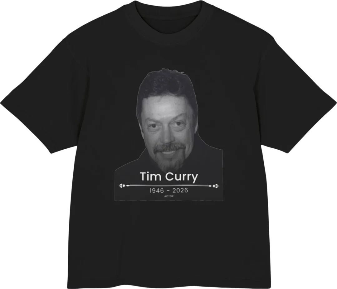 Tim Curry 1946 2026 Actor Tee Memorial Tribute Graphic T-Shi — Los Angeles Tim Curry 1946 2026 Actor Tee Memorial Tribute Graphic T-Shirt for Fans available at our Los Angeles warehouse