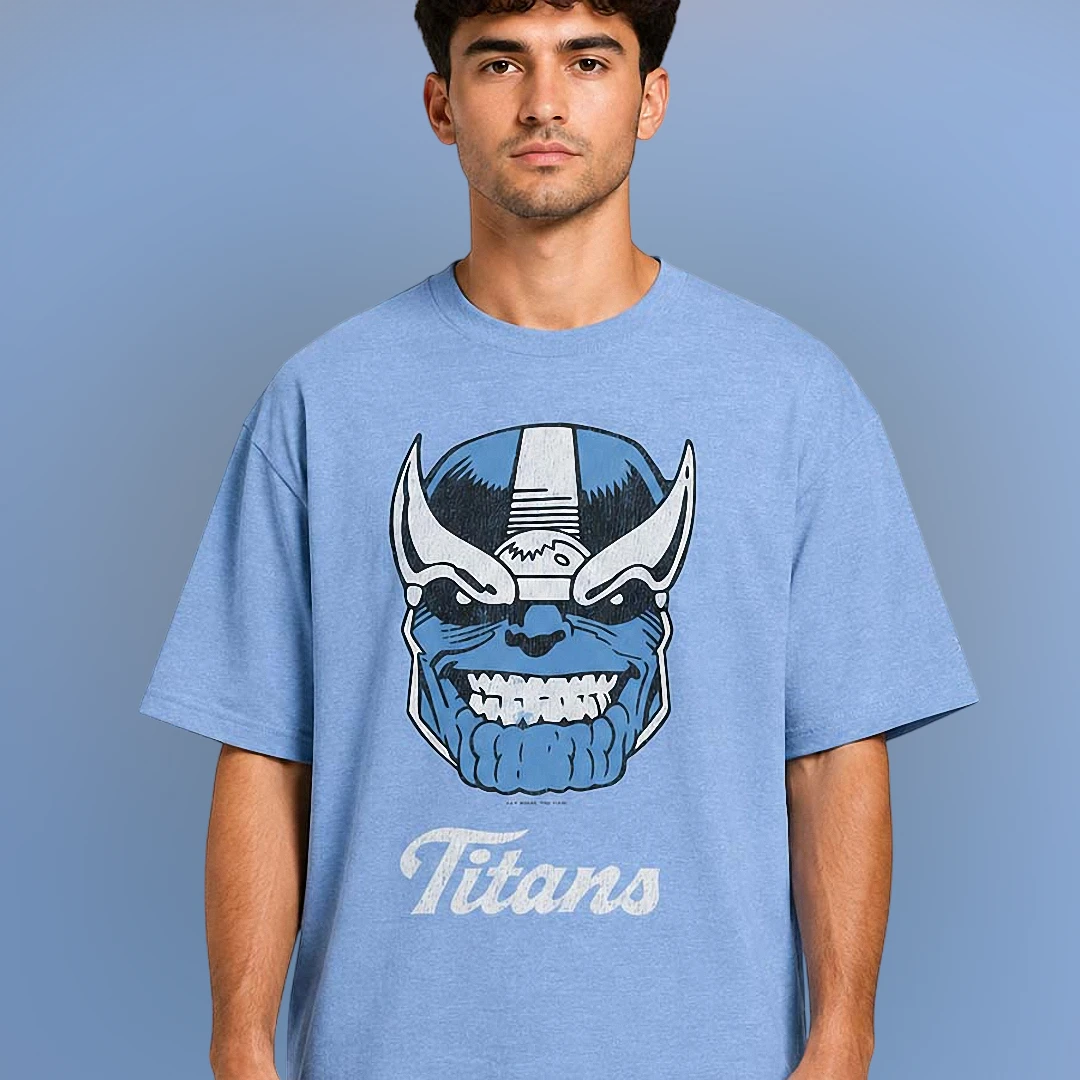 Titans Thanos Vintage Comic Tee Retro Superhero Graphic T-Shirt available at our Los Angeles warehouse