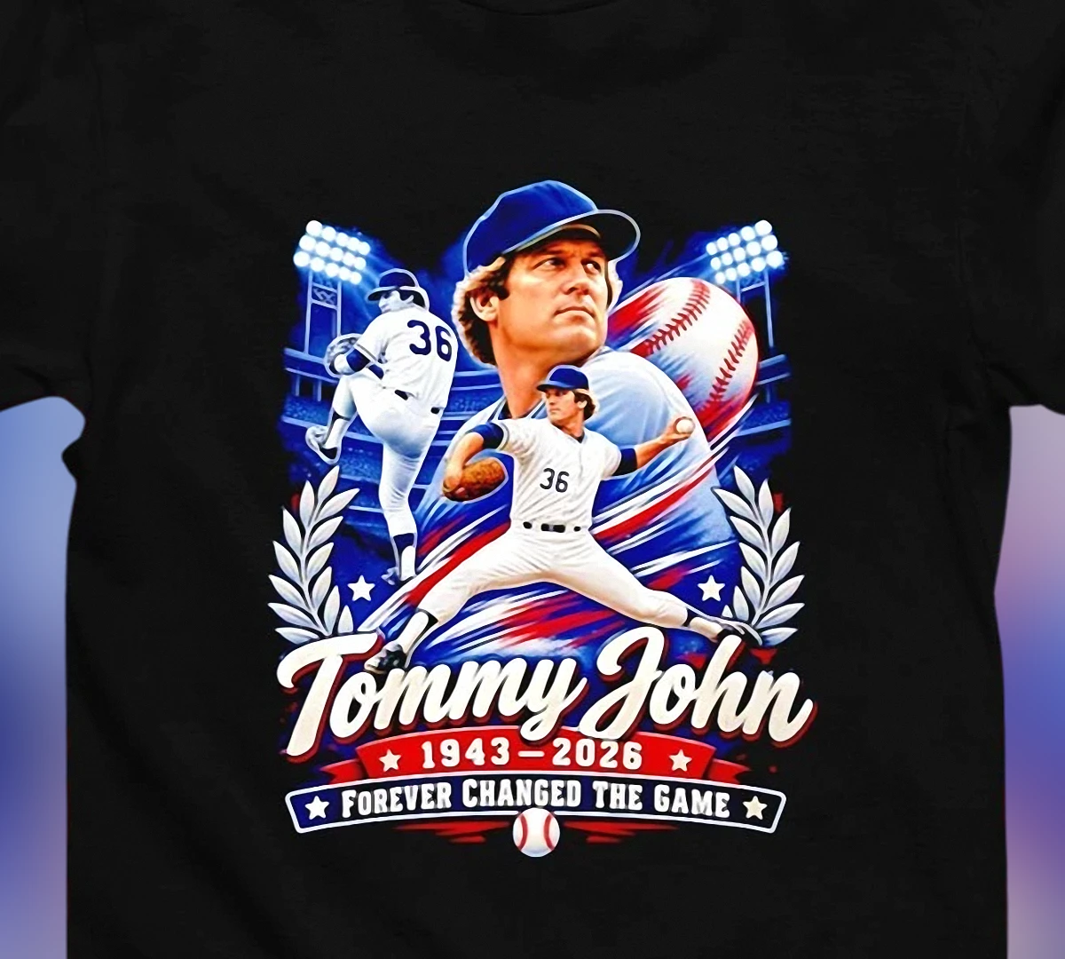 Tommy John 1943-2026 Forever Changed The Game Memorial Tee, MLB Baseball Legend Tribute Shirt