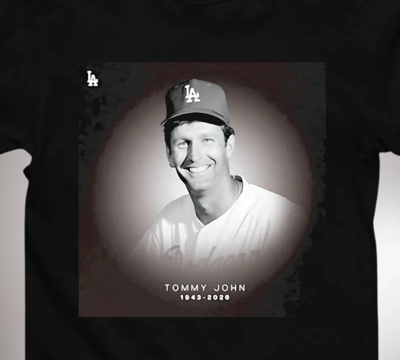 Tommy John 1943-2026 Memorial Baseball Legend Tee, Vintage Dodgers Tribute Shirt Gift for Fans