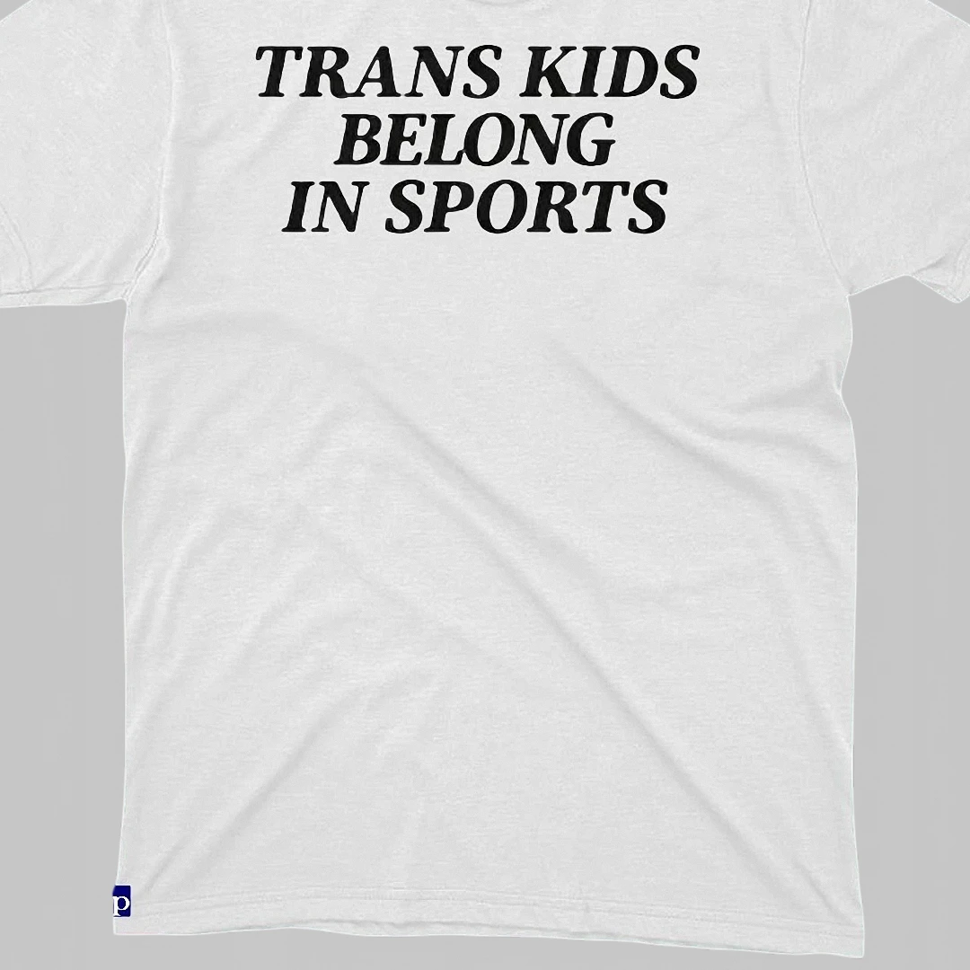 Trans Kids Belong in Sports Tee Inclusive Transgender Youth Athletics Ally Statement Shirt