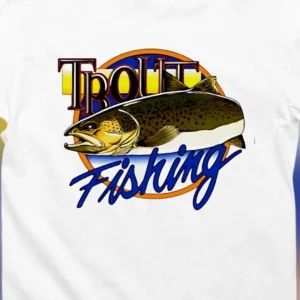 Trout Fishing Tee Vintage Angler Graphic Shirt Gift for Fishermen