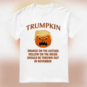 Trumpkin Orange On The Outside Hollow Inside Tee Funny Anti Trump Halloween Shirt available at our Los Angeles warehouse