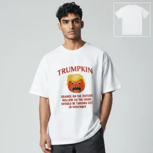 Trumpkin Orange on the Outside Hollow on the Inside Tee Funny Anti-Trump Halloween Political Humor S available at our Los Angeles warehouse