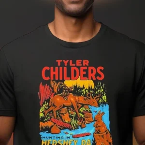 Tyler Childers Hunting in Hershey Dam Vintage Concert Tee, Retro Americana Country Music Graphic Shirt