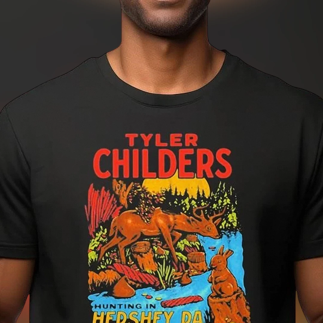 Tyler Childers Hunting in Hershey Dam Vintage Concert Tee, Retro Americana Country Music Graphic Shirt