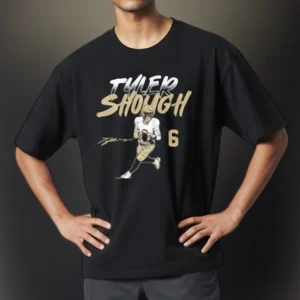 Tyler Shough 6 Tee, Football Quarterback Graphic Shirt, Saints QB Fan Game Day Apparel Gift
