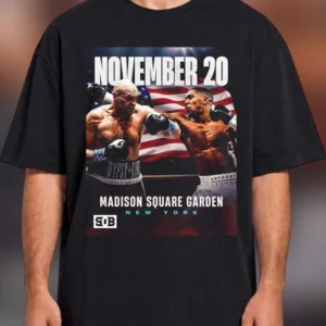 Tyson Fury Vs Anthony Joshua MSG Fight Graphic Tee, November 20 Madison Square Garden Boxing Vintage Shirt