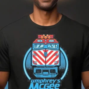 Umphrey's McGee Retro Train Graphic Tee, Vintage Rock Band Concert Tour Shirt, Music Fan Merch Gift