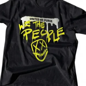 United We Purge Tee We The People Political Satire Graphic Tee Edgy Dark Humor Dystopian Streetwear Shirt