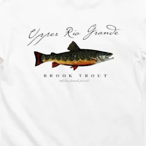 Upper Rio Grande Brook Trout Tee Vintage Fly Fishing Graphic Shirt for Anglers