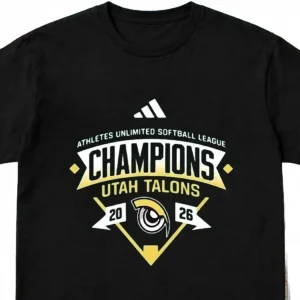 Utah Talons 2026 Champions Tee Athletes Unlimited Softball League Fan Graphic Shirt