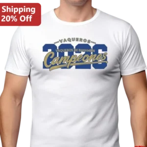 Vaqueros de Bayamón Campeones 2026 Basketball Championship Tee Puerto Rico Fan Gift available at our Los Angeles warehouse