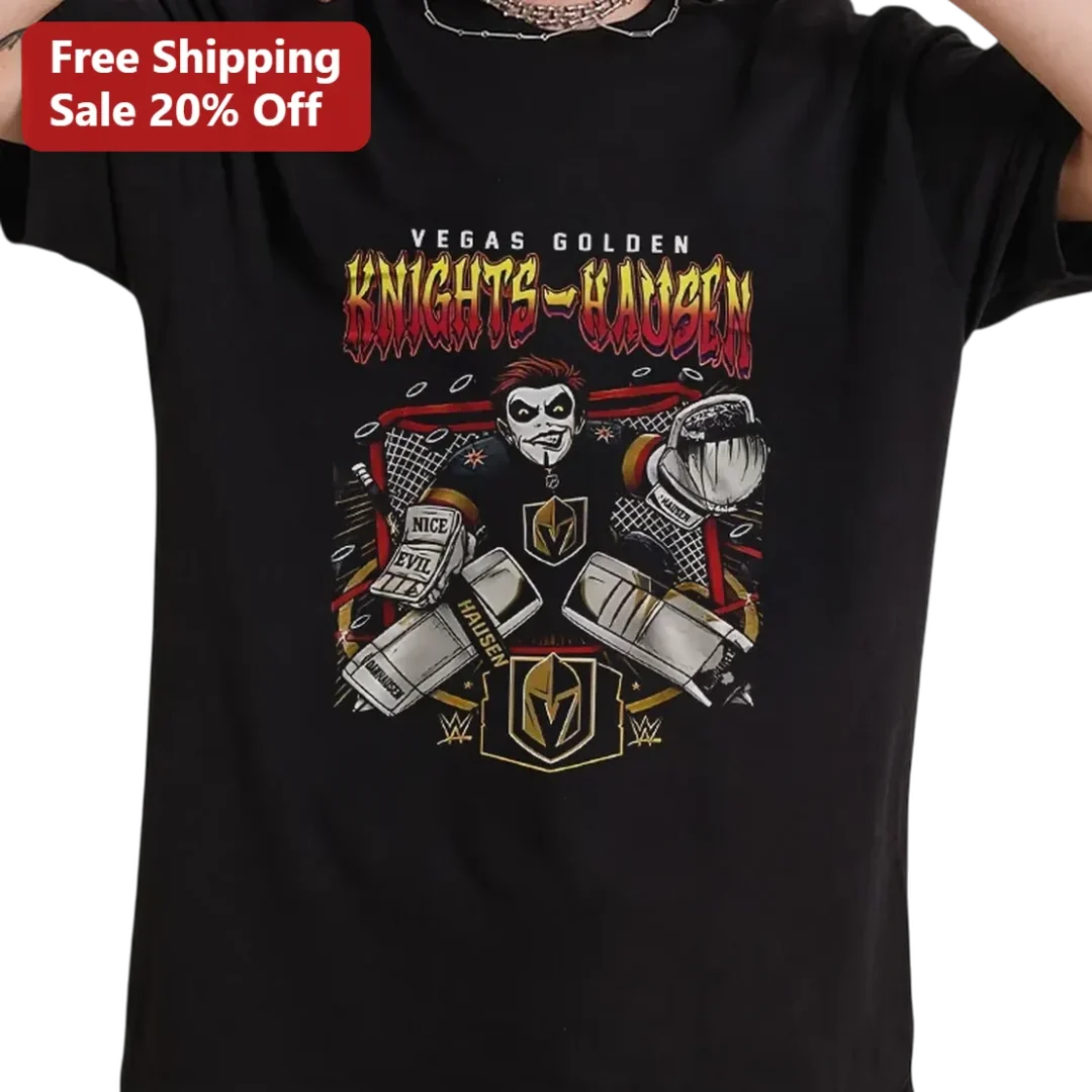 Vegas Golden Knights Hausen Tee Danhausen Wrestling Crossover Shirt Gift for Hockey Fans available at our Los Angeles warehouse
