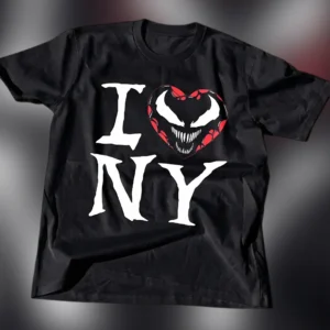 Venom Heart NY Tee I Love New York Superhero Graphic T-Shirt available at our Los Angeles warehouse
