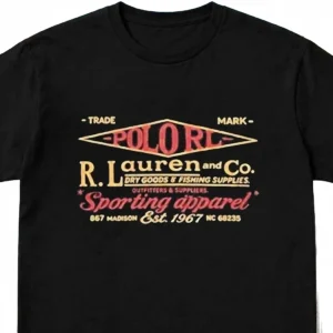 Vintage Dry Goods Fishing Supplies Sporting Apparel Graphic Tee, Retro Preppy Americana Madison 1967 Shirt