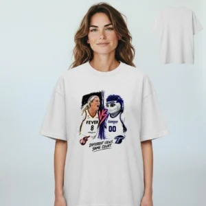 VS Different Views Same Court Tee Caitlin Clark Basketball Graphic Shirt available at our Los Angeles warehouse
