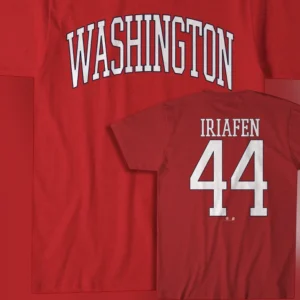 Washington Iriafen 44 Basketball Tee, Kiki Iriafen Fan Sports Player Shirt