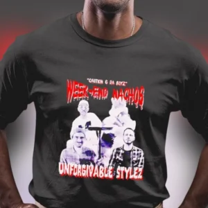 Weekend Nachos Unforgivable Stylez Band Graphic Tee, Vintage Hardcore Punk Music T-Shirt for Men and Women