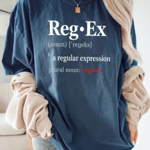 Regex Regrets Programmer Humor Tee Funny Coding Joke Definition Shirt for Developers