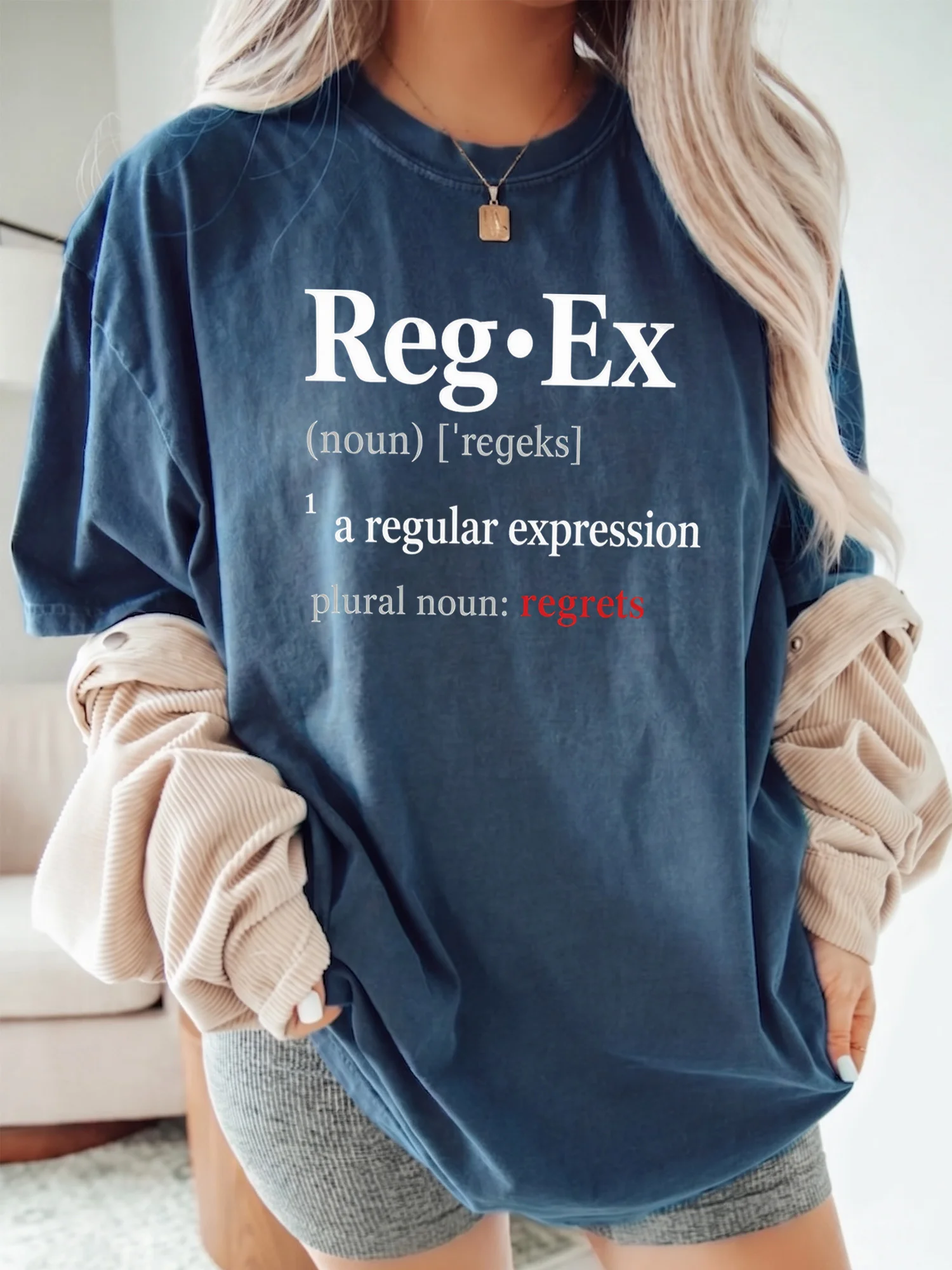 Regex Regrets Programmer Humor Tee Funny Coding Joke Definition Shirt for Developers