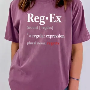 Regex Regrets Programmer Humor Tee Funny Coding Joke Definition Shirt for Developers